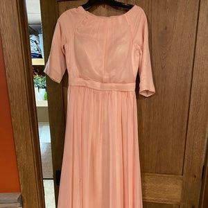 Long Bridesmaid dress -light pink